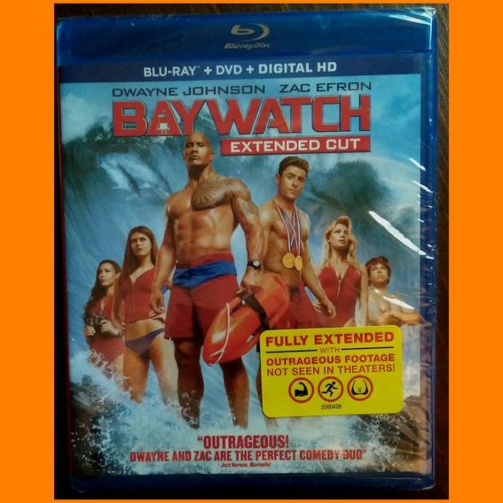 New sealed Baywatch Extended Cut Blu-Ray, DVD, & Digital HD